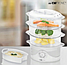 Електрична пароварка Clatronic DG 3665 800 Вт 3 рівні з кришкою для приготування здорової їжі, фото 11