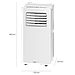 Мобільний кондиціонер Clatronic CL 3671 780 Вт з пультом дистанційного керування білий кліматизатор для дому, фото 5