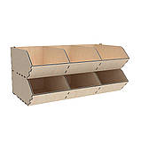 Диспенсер EKOSTAR із фанери 6 комірок 440х250х200, фото 2