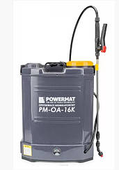 Ранцевий акумуляторний обприскувач для саду та дерев 16 л Powermat Обприскувачі садові для городу