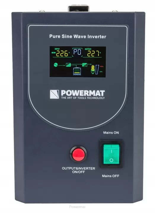 Блок безперебійного живлення з дисплеєм LCD 800 Вт PM-UPS-1000 MP Powermat