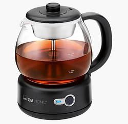 Электрочайник-заварщик 1л 720Вт Clatronic TK 3715 стеклянный чайник с заварочным устройством