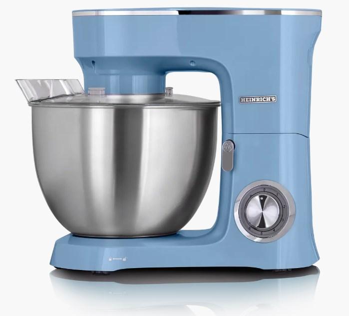 Планетарний міксер 8л 1400Вт HEINRICH'S HKM 8078 тістоміс з чашею блакитний, фото 1