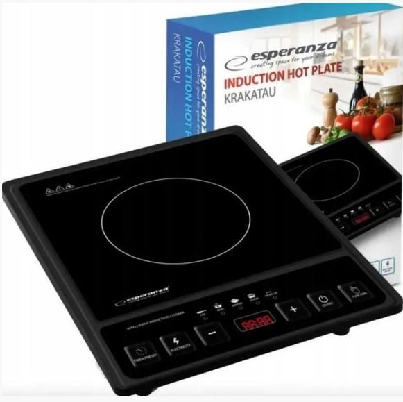 Настільна індукційна плита Esperanza Krakatau EKH011 з однією конфоркою, фото 1