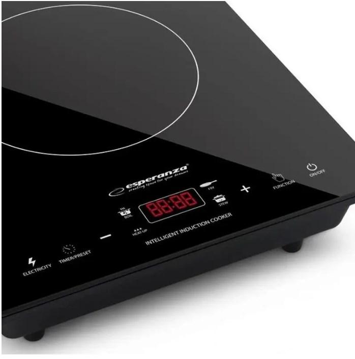 Індукційна настільна плита 2000 Вт Esperanza EKH009 Vesuvius одноконфорочна з сенсорним управлінням, фото 1