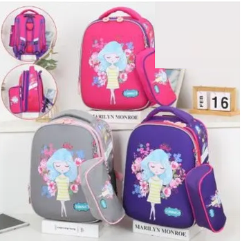 Рюкзак шкільний міський 37*29 см з пеналом та щільною спинкою принт Єдиноріг у різних варіантах Lju