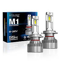 Світлодіодні лампи "INFOLIGHT" M1 (H7) (12000Lm)(6000K)(55W)(9-32V)(Dual Canbus)