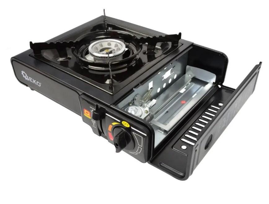 Туристична газова плита з грилем Geko G80521 портативна міні-плита, фото 1