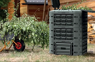 Термокомпостер пластиковий Prosperplast Compogreen Vario IKL650C-S411 650 л чорний бак для компосту