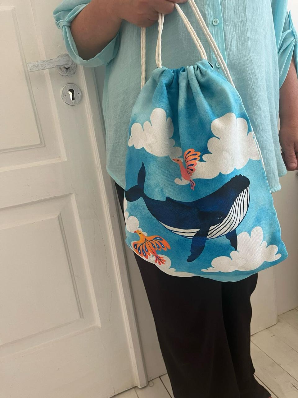 Рюкзак-мішок Кит  33х45 см (RM_LP020_TSI), фото 1