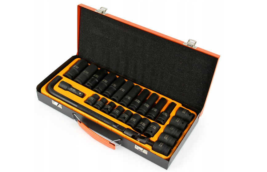 Комплект торцевих головок 1/2" 8-24 мм Mar Pol M58233 шестигранні головки 27 шт