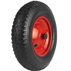 Колесо надувне 400-8 з металевим ободом 95 мм Mar-Pol M85220 для садової та будівельної тачки