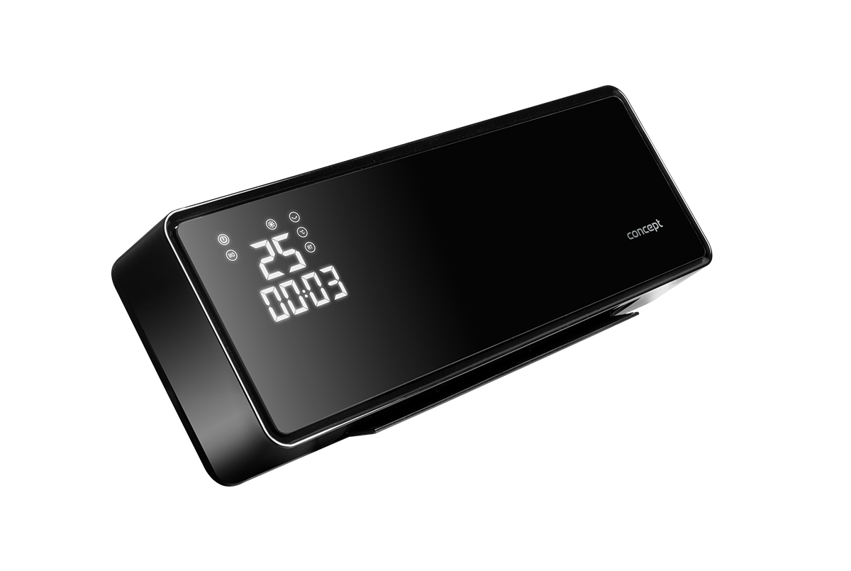 Керамічний обігрівач Concept QH4001 2000 Вт настінний з Wi-Fi та пультом чорний