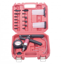 Набір для перевірки вакууму і тиску 22 шт Rewolt T3076 з функцією заміни гальмівної рідини