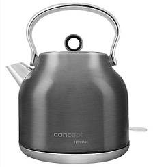Електрочайник з нержавіючої сталі 1,7 л 2200 Вт Concept RK3333 ретро-дизайн