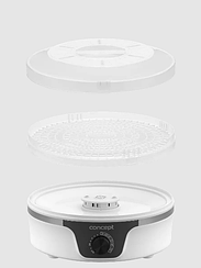 Електросушарка для овочів та фруктів 380 Вт з 9 рівнями Concept, дегідратор для сушіння м'яса, грибів, ягід