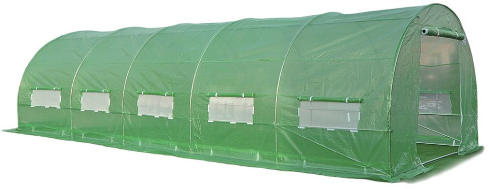 Садова теплиця парник Focus Garden 3х8х2 м зелена з подвійними дверима для дачі городу, фото 1