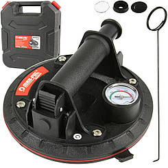 Вакуумна присоска для плитки та скла Mar-Pol M66045 200 мм з манометром, вантажопідйомність до 300 кг