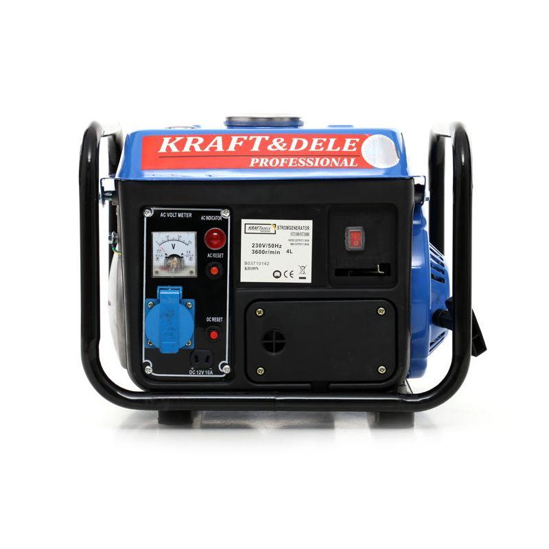 Бензиновий генератор KRAFT&DELE KD109N 1200 Вт 12/230V, двигун 1,5 кВт однофазний для домашнього використання, ручний стартер