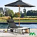 Садовий лежак з підголівником MalTec Oasis Grey, сталь, бічна кишеня, 120 кг., фото 3