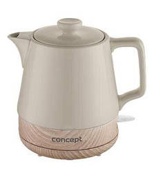 Керамічний електрочайник 1 л 1200 Вт Concept RK0061 кавовий стильний чайник з кераміки