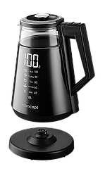 Електрочайник 1,7 л 1700 Вт з дисплеєм і подвійними стінками Concept RK4170 дизайнерська серія чорний