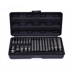 Набір біт SPLINE M4-M18 22 шт Kraft&Dele KD10539 в кейсі з магнітним тримачем