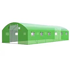 Садова теплиця, парник Focus Garden 4x6x2 м (подвійні двері) зелений