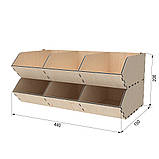 Диспенсер EKOSTAR із фанери 6 комірок 440х250х200, фото 3