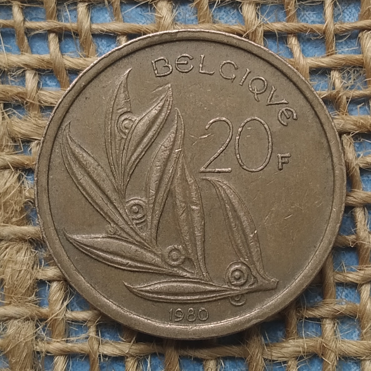 20 франкiв 1980 року. Бельгiя