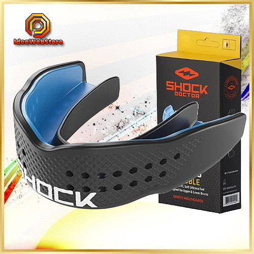 Капа Shock Doctor SuperFit 8901-BK-AD чорна, доросла, одночелюстна, гелева, оригінал США, фото 1
