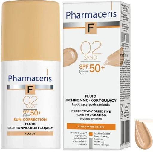 Набір з 2 шт. Pharmaceris F коригувальна рідина 02 пісок Spf50 30ml