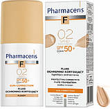 Набір з 2 шт. Pharmaceris F коригувальна рідина 02 пісок Spf50 30ml, фото 4