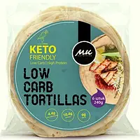 Набір з 3 шт. Тортилья для кебабу Low Carb Keto 240г 6 шт. 80% менше вуглеводів білкова Keto 240г з низьким вмістом вуглеводів