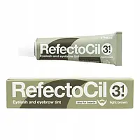 Набір з 3 шт. Refectocil 3.1 Light Brown 15 Ml хна для брів та вій у гелі для брів та вій світло-коричнева