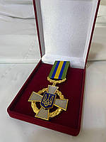 Медаль Хрест за звитягу та вірність з посвідченням у футлярі