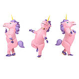 Надувний костюм Єдинорога RESTEQ 2,5 м — костюм рожевого єдинорога для дорослих із вентилятором для свят, косплею та виступів, фото 4