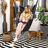 Бразильське крісло Springos 65 см 150 кг садовий гамак з подушками гойдалка висяче крісло в стилі бохо, фото 10