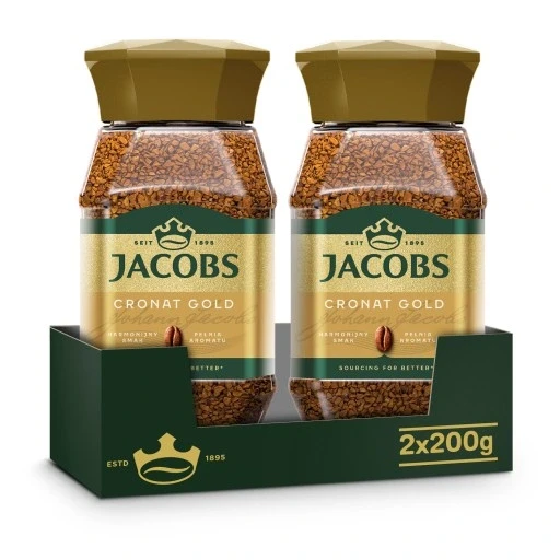 Розчинна кава Jacobs Cronat Gold 400 г кава золото 2x 200г, фото 1