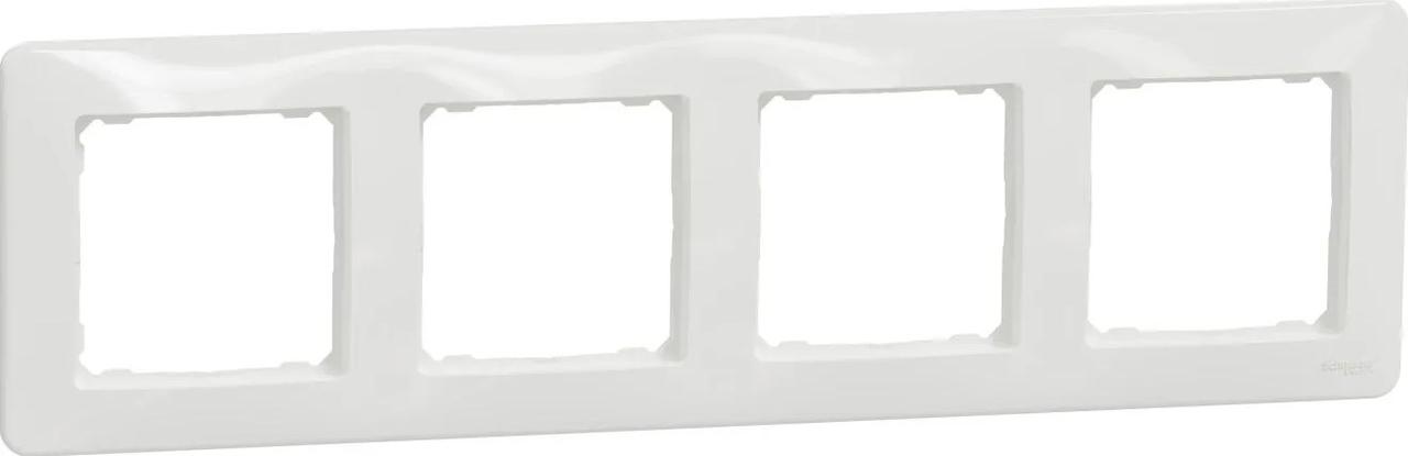 Рамка 4-місна Білий універсальна Sedna Design Schneider SDD311804, фото 1