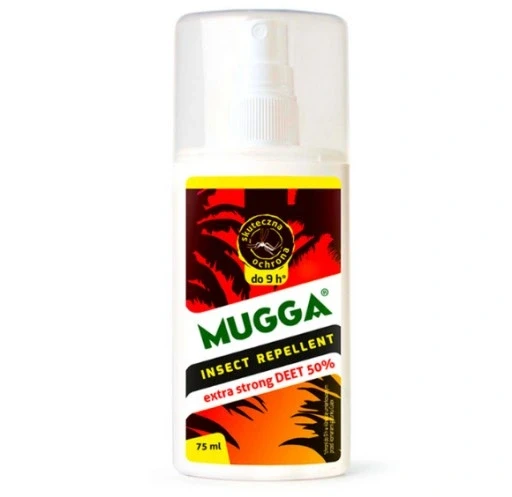 Набір з 3 шт. Спрей 50% Deet проти комарів і кліщів Mugga Strong, фото 1