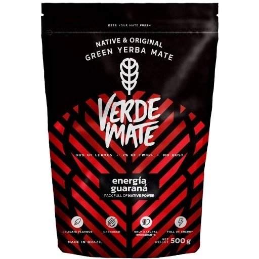 Набір з 3 шт. Yerba Verde Mate Green Energia Guarana 0,5kg 500g Mate 500g чай Yerba Verde Mate Green Energy з гуараною 0,5кг 500г, фото 1