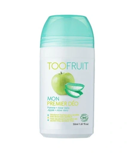 Набір з 2 шт. Дезодорант-ролик для дітей Toofruit з яблуком та алое 50 мл і 50 мл в, фото 1