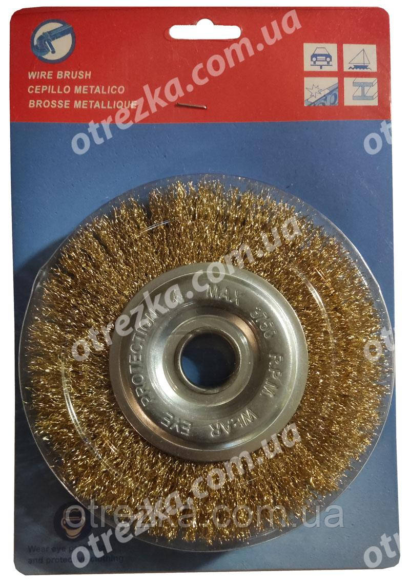 Щітка дискова крацовка з рифленого дроту 150х22 мм. ширина 15 мм.