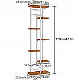 Металевий квітник 7-рівневий багаторівневий стілець для горщиків з квітами з дерева 7р, фото 8