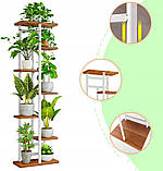 Металевий квітник 7-рівневий багаторівневий стілець для горщиків з квітами з дерева 7р, фото 10