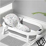 Складна ванночка для немовлят з силікону з Lcd термометром та подушечкою для Lcd, фото 8