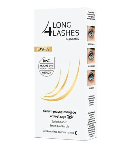Long4lashes 3мл сироватка для брів Long 4 що прискорює зростання вій, фото 1