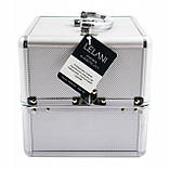 Косметичний чемоданчик Lelani срібний для косметики лаків, фото 5