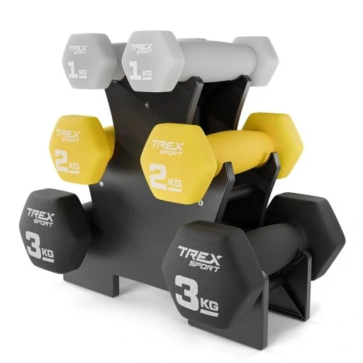 Набір гантелей для вправ Trex Sport зі стійкою для гантелей Trex, фото 1